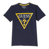 Guess T-Shirt Tinta Unita con Stampa per Neonato N73I55K8HM0N BLU GUESS 