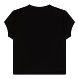 Diesel T-Shirt Girocollo tinta unita con Logo Nero per Bambina J01830XXXX NERO DIESEL 