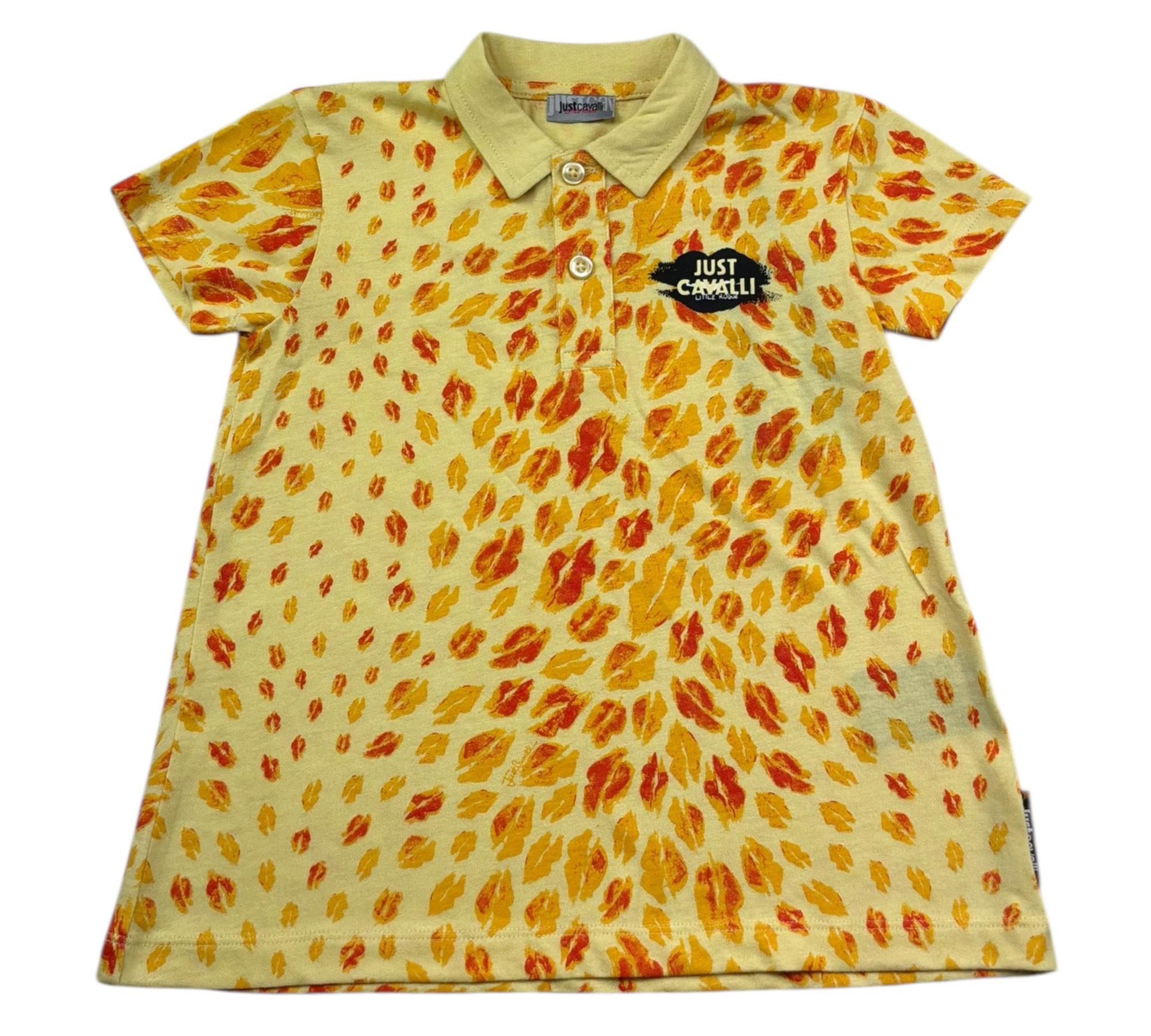 Just Cavalli Abito Polo Mezza Manica Stampa Fantasia per Neonata JIP26024VE GIALLO JUST CAVALLI 