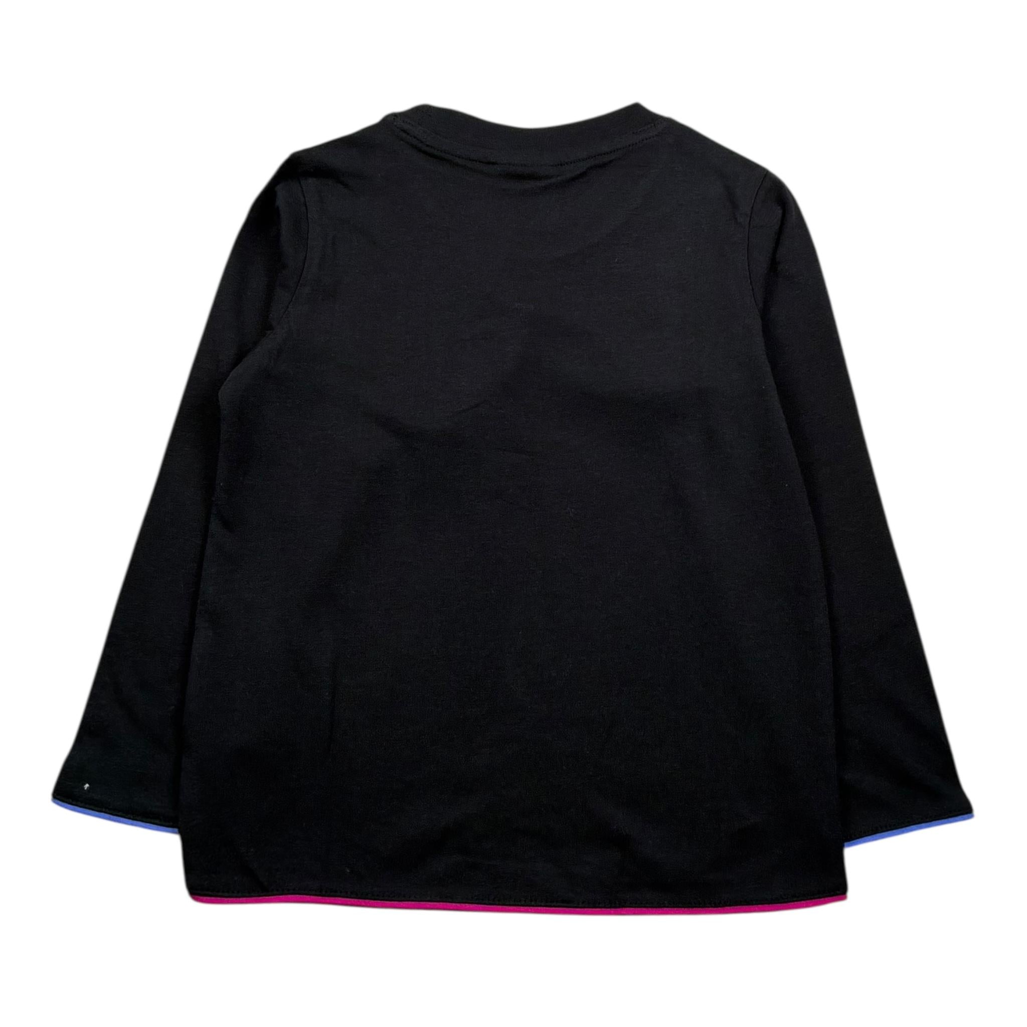 Champion Shirt Gircollo Tinta Unita con Logo per Bambina 404482 NERO CHAMPION 