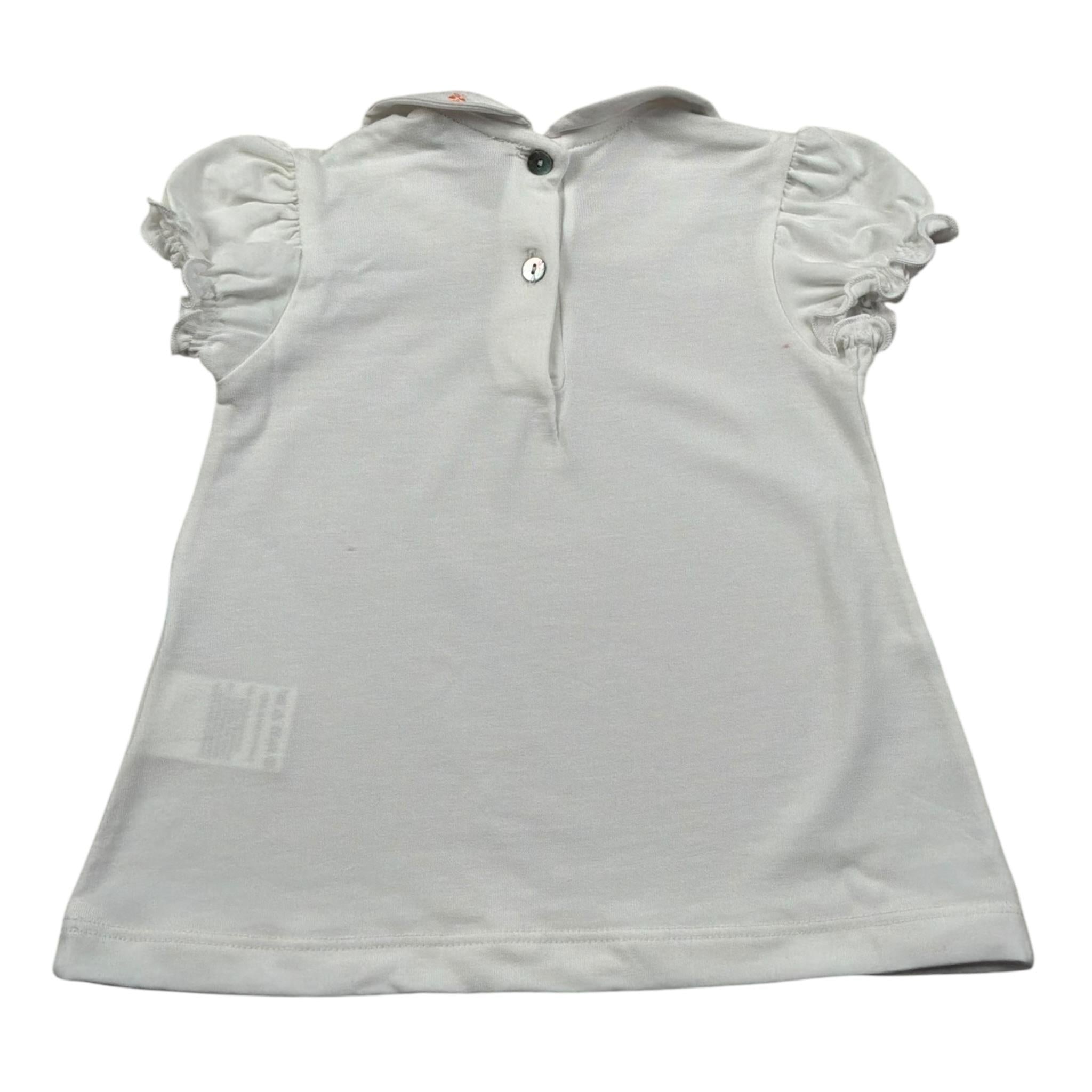 J.O. Milano T-Shirt tinta unita con Colletto Bianco per Neonata 576G3 BIANCO J.O. MILANO 