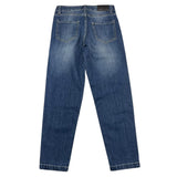 JANICE jeans tinta unita con girovita regolabile Blu per Bambina JN038R BLU JANICE 