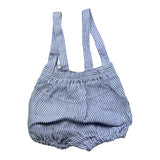 Manuel & Frank Salopette Bicolore con Fantasia A Righe per Neonato MF2275I BIANCO/BLU MANUEL & FRANK 