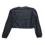 MET maglia girocollo tinta unita con stampa Nero per Bambina ME534 NERO MET 