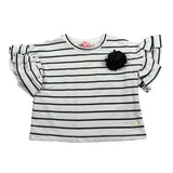 Vicolo T-Shirt Girocollo Fantasia A Righe per Bambina 3146F00364 BIANCO VICOLO 