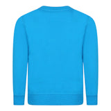 Moschino Felpa Chiusa Girocollo tinta unita con Stampa Orso Azzurro per Bambino HUF08V AZZURRO MOSCHINO 