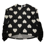 MAGIL maglia girocollo tinta unita fantasia cuori Nero per Bambina GN21168 NERO MAGIL 