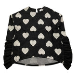 MAGIL maglia girocollo tinta unita fantasia cuori Nero per Bambina GN21168 NERO MAGIL 
