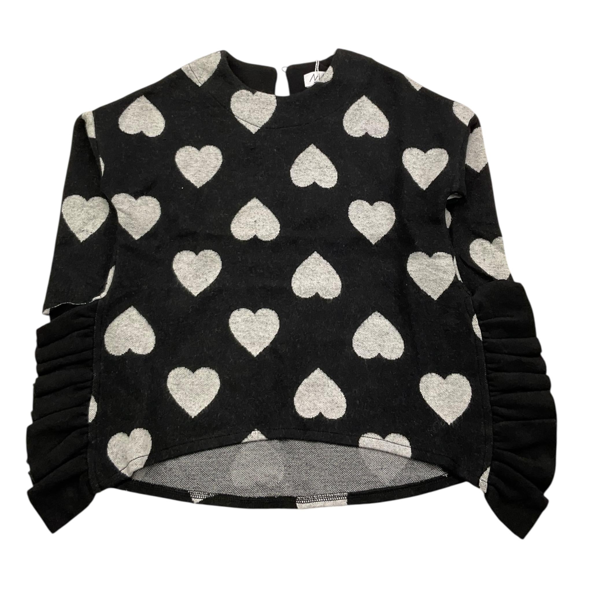 MAGIL maglia girocollo tinta unita fantasia cuori Nero per Bambina GN21168 NERO MAGIL 