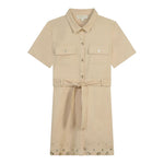 Michael Kors Abito Mezza Manica tinta unita Beige per Bambina R30020 BEIGE MICHAEL KORS 