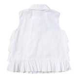 Twinset Camicia Giromanica Tinta Unita con Balze per Neonata 231GJ2042 BIANCO TWINSET 