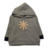 MANUEL RITZ felpa chiusa con cappuccio tinta unita con logo Grigio per Neonato MR2803X GRIGIO MANUEL RITZ 