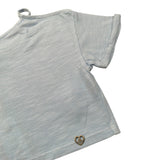 Please Top Mezza Manica Tinta Unita per Bambina MBG3030G72 AZZURRO PLEASE 