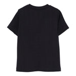Balmain T-Shirt Girocollo Tinta Unita Logata per Bambino BW8R31X BLU BALMAIN 