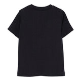 Balmain T-Shirt Girocollo Tinta Unita Logata per Bambino BW8R31X BLU BALMAIN 