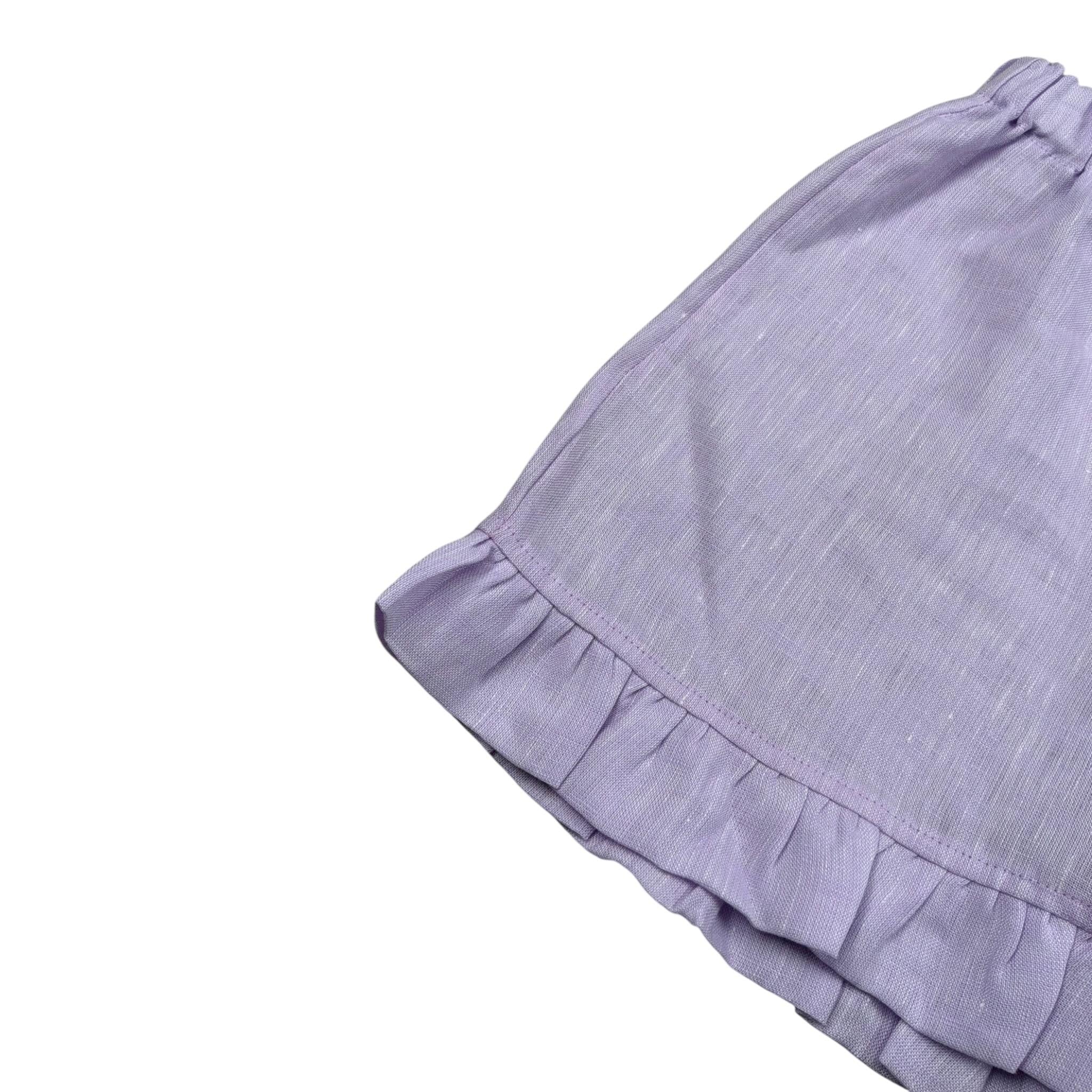 Per Te Short Tinta Unita con Elastico In Vita per Bambina 34057 LILLA PER TE 