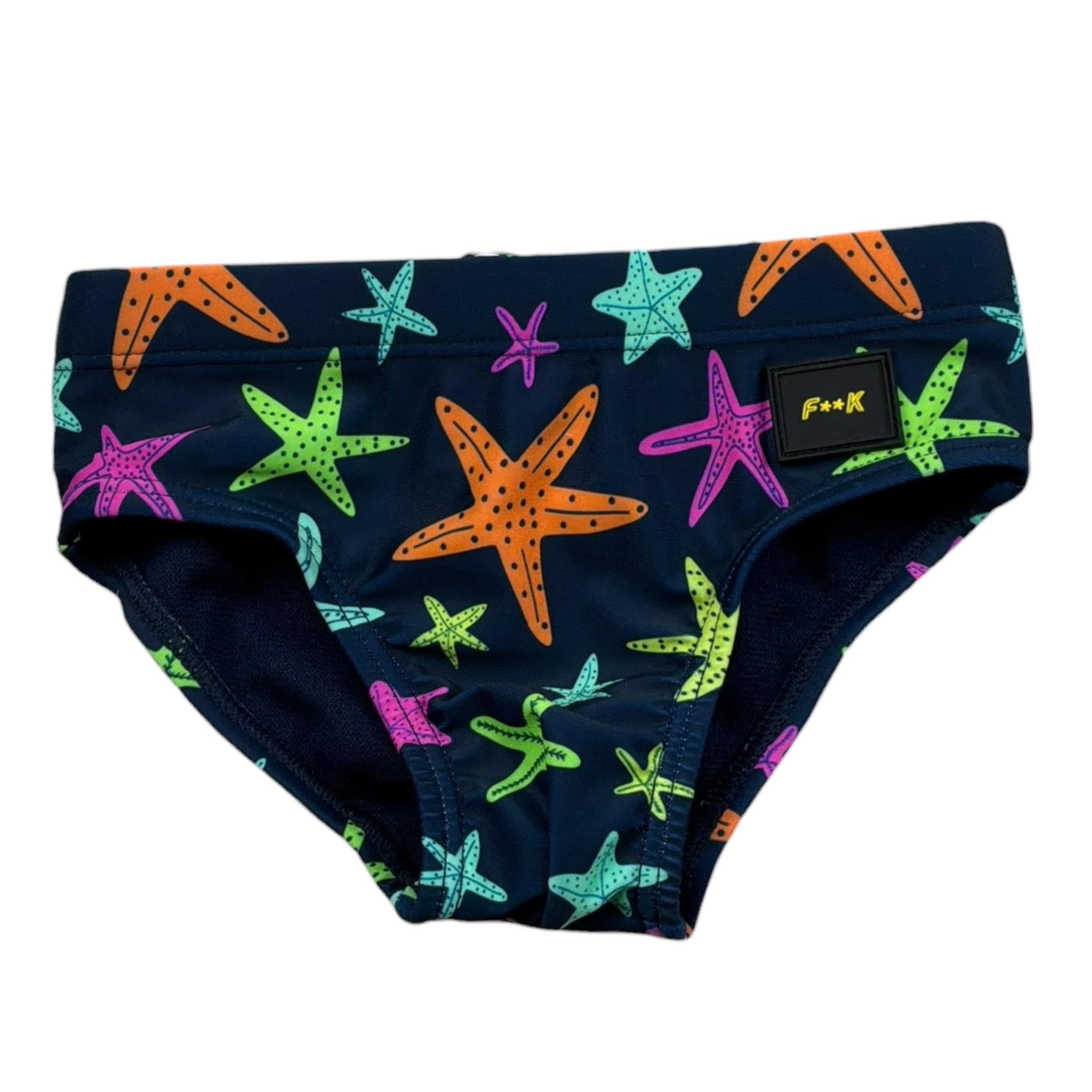 F**K Costume Mutandina Tinta Unita Stampa Fantasia per Neonato FJ25N04SA20X16X BLU F**K 