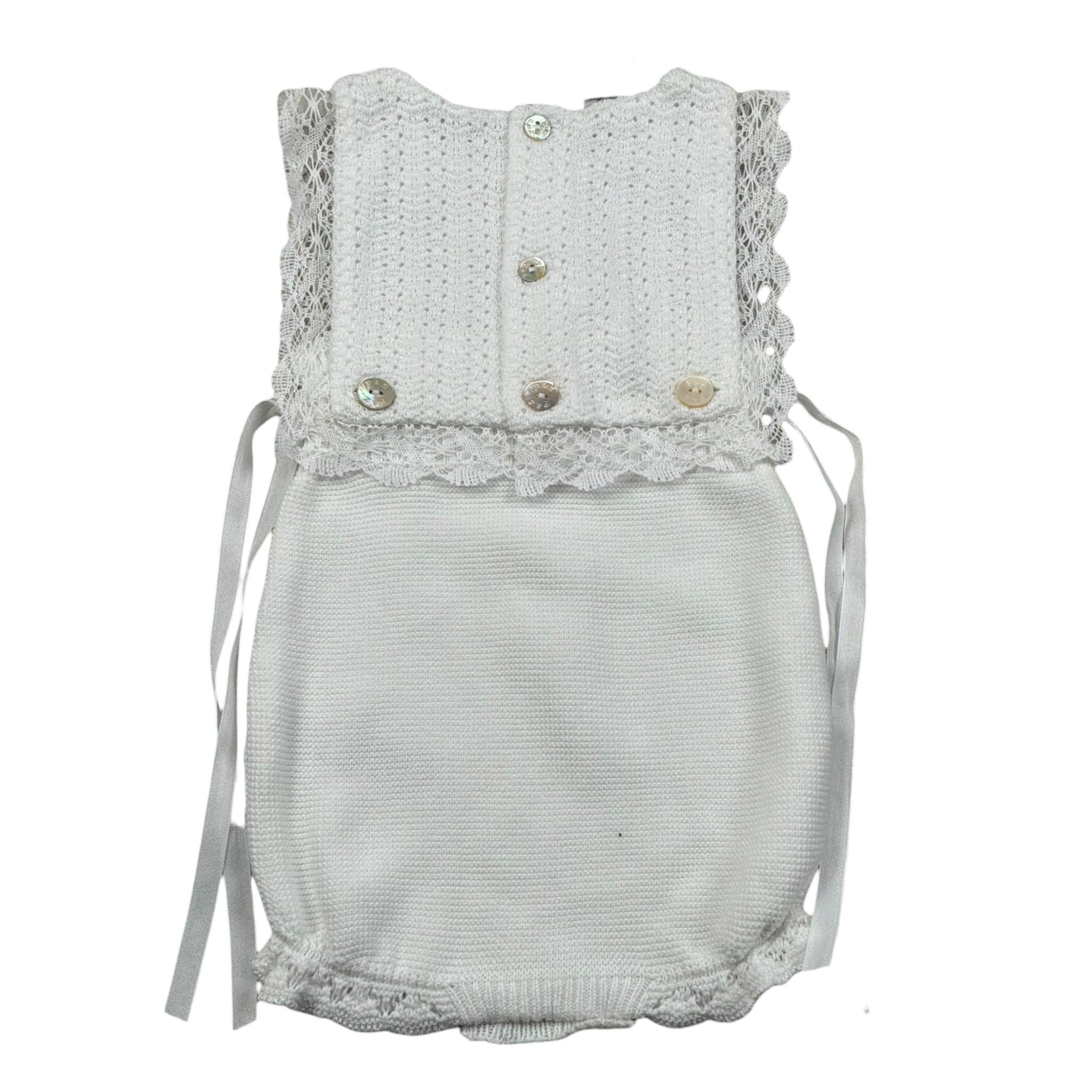 Paz Rodriguez Pagliaccetto Giromanica Tinta Unita per Neonata 0221215570 BIANCO PAZ RODRIGUEZ 