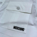 Moschino Camicia Tinta Unita con Taschino  per Bambina HUC01U BIANCO MOSCHINO 