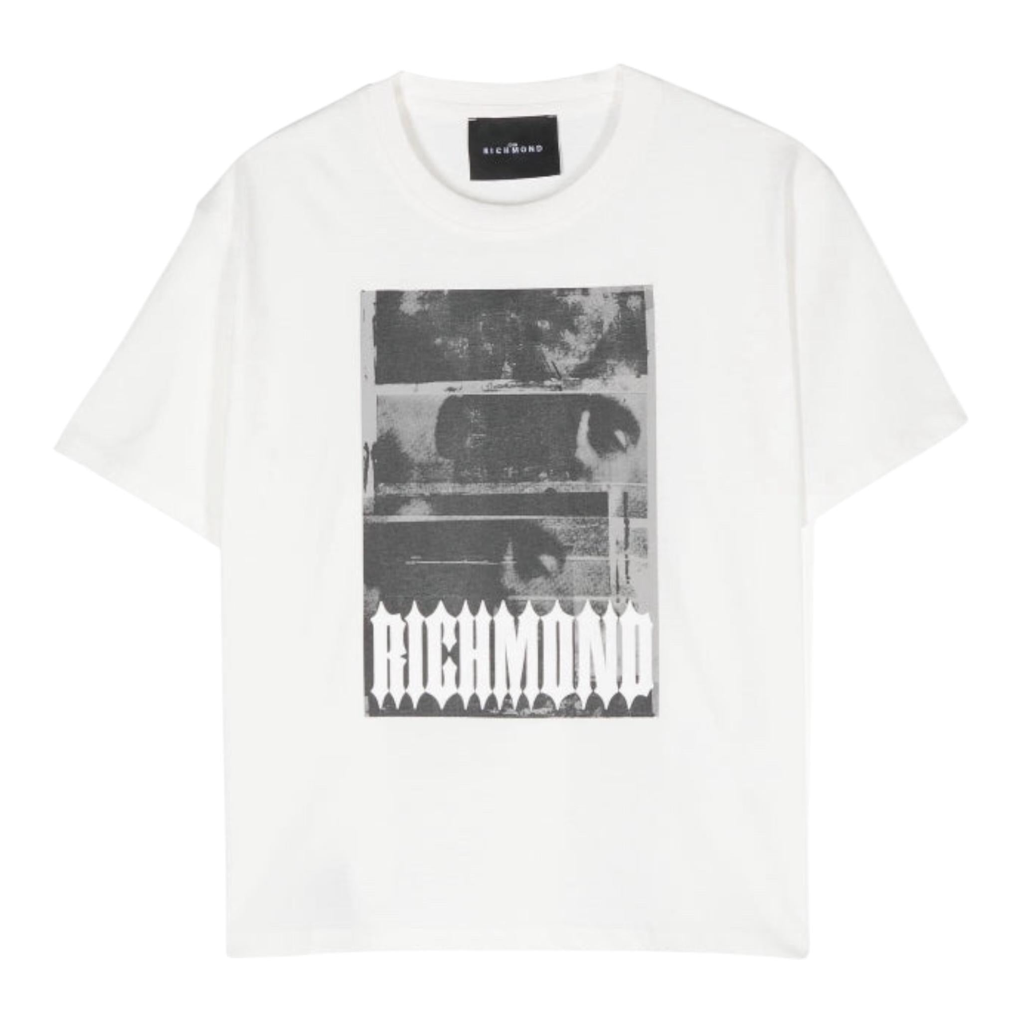 JOHN RICHMOND t-shirt girocollo tinta unita con stampa Bianco per Bambino RBA24112TS BIANCO JOHN RICHMOND 