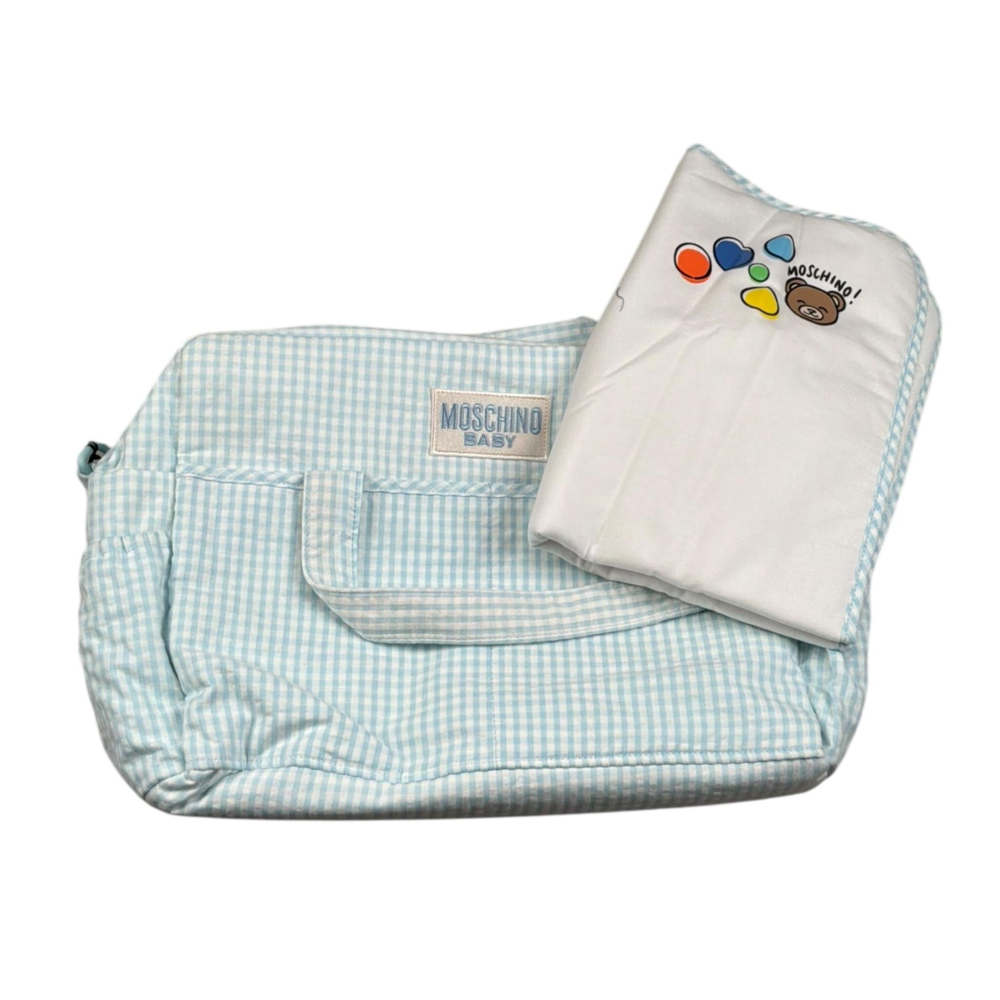 Moschino Borsa per Cambio con Fasciatoio  per Neonata MMX056 AZZURRO MOSCHINO 
