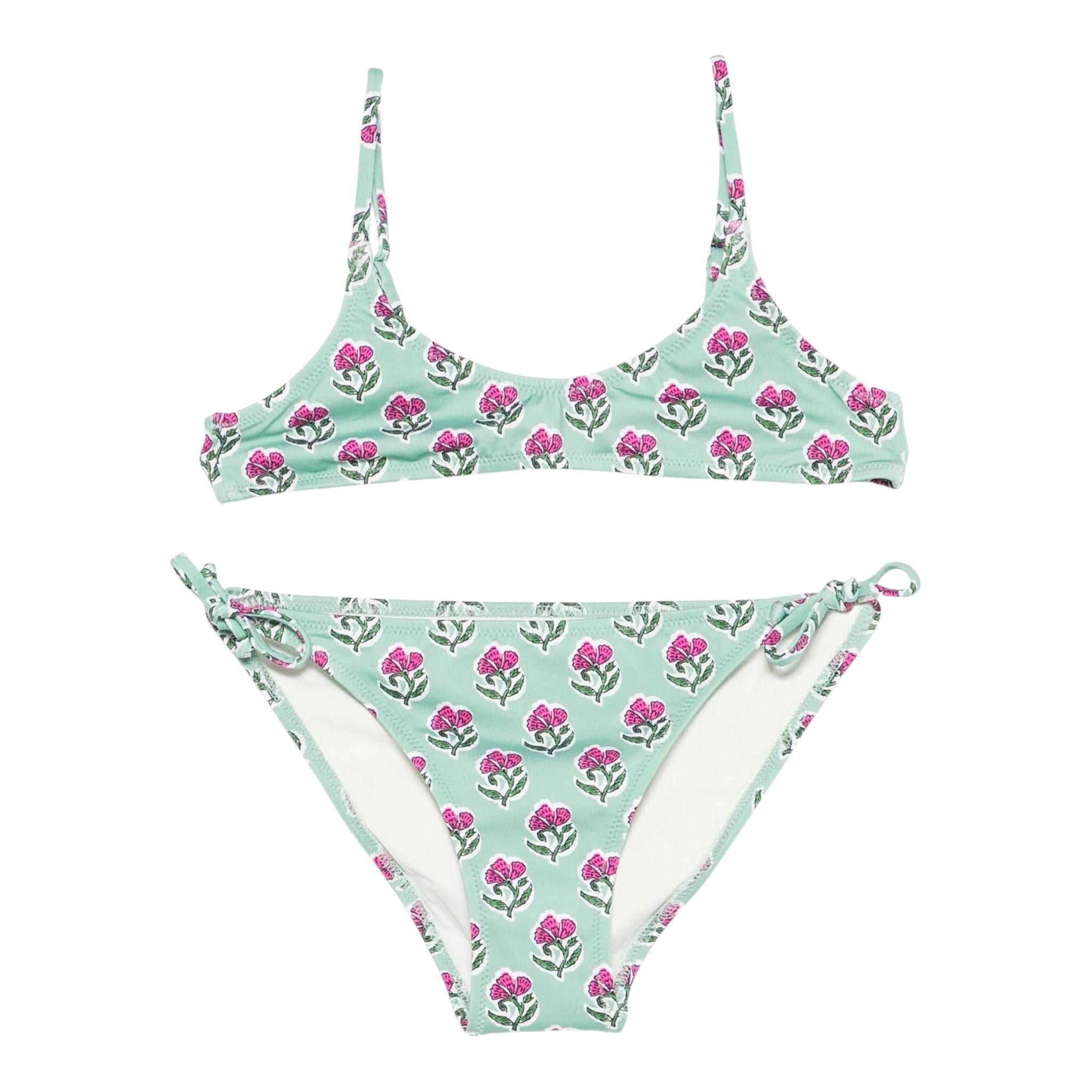 Saint Barth Costume 2 Pezzi Triangolo-Mutandina per Bambina PALO0020 VERDE SAINT BARTH 