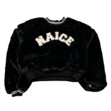 NAICE felpa chiusa girocollo tinta unita  Nero per Bambina 23996 NERO NAICE 