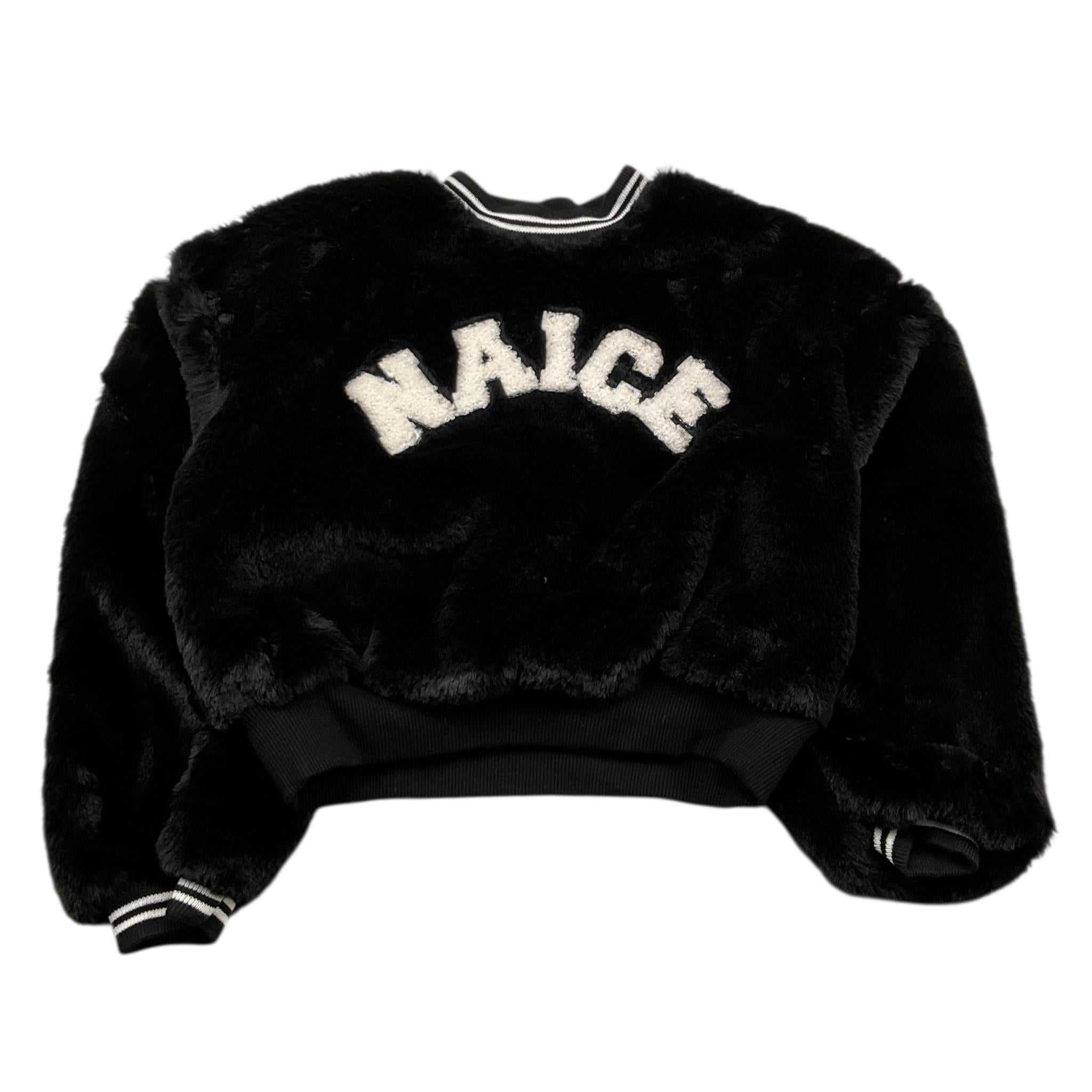 NAICE felpa chiusa girocollo tinta unita  Nero per Bambina 23996 NERO NAICE 