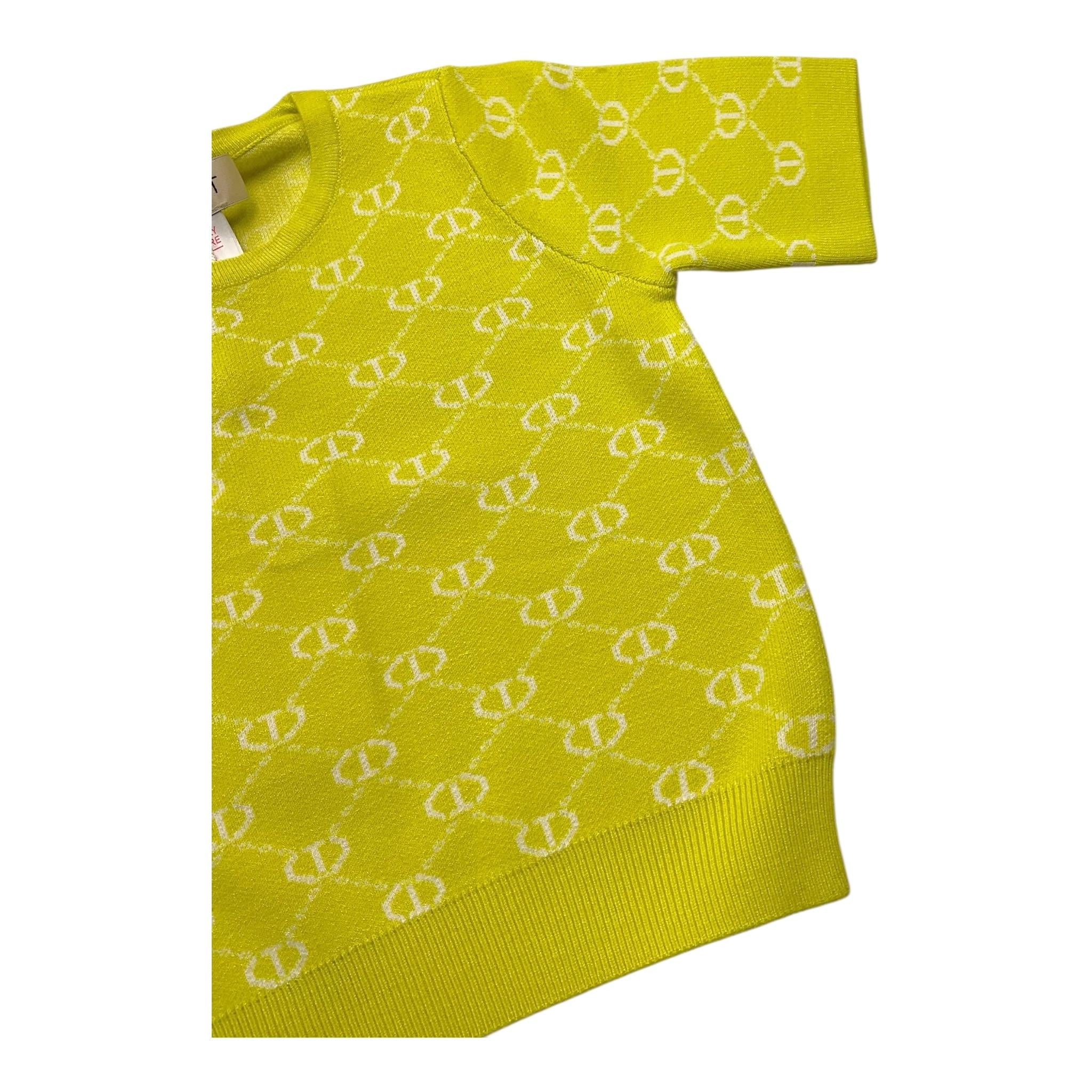 Twinset T-Shirt In Maglia Tinta Unita Logata per Bambina 251GJ3QX1 GIALLO TWINSET 