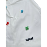 Msgm Abito Tinta Unita con Applicazioni per Bambina S5MSJGDR233 BIANCO MSGM 