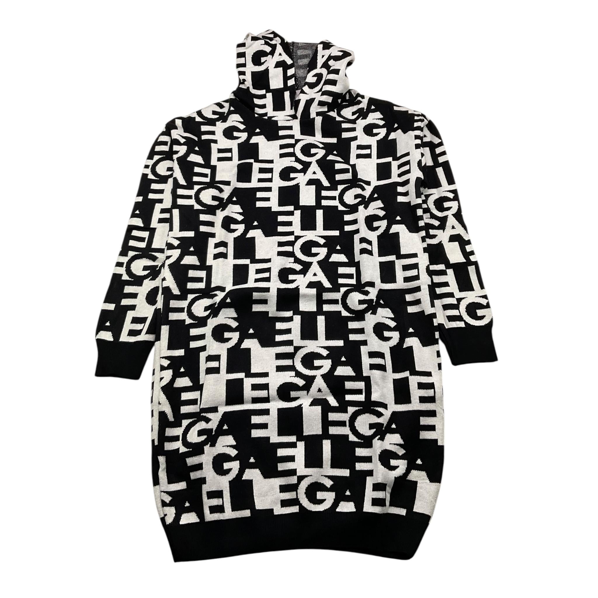 GAELLE abito tinta unita logato con cappuccio Bianco/nero per Bambina 2741VW00420XXX BIANCO/NERO GAELLE 