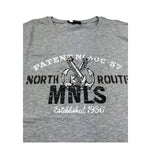 Monnalisa T-Shirt Girocollo Tinta Unita con Stampa per Bambino 255604 GRIGIO MONNALISA 