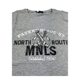 Monnalisa T-Shirt Girocollo Tinta Unita con Stampa per Bambino 255604 GRIGIO MONNALISA 