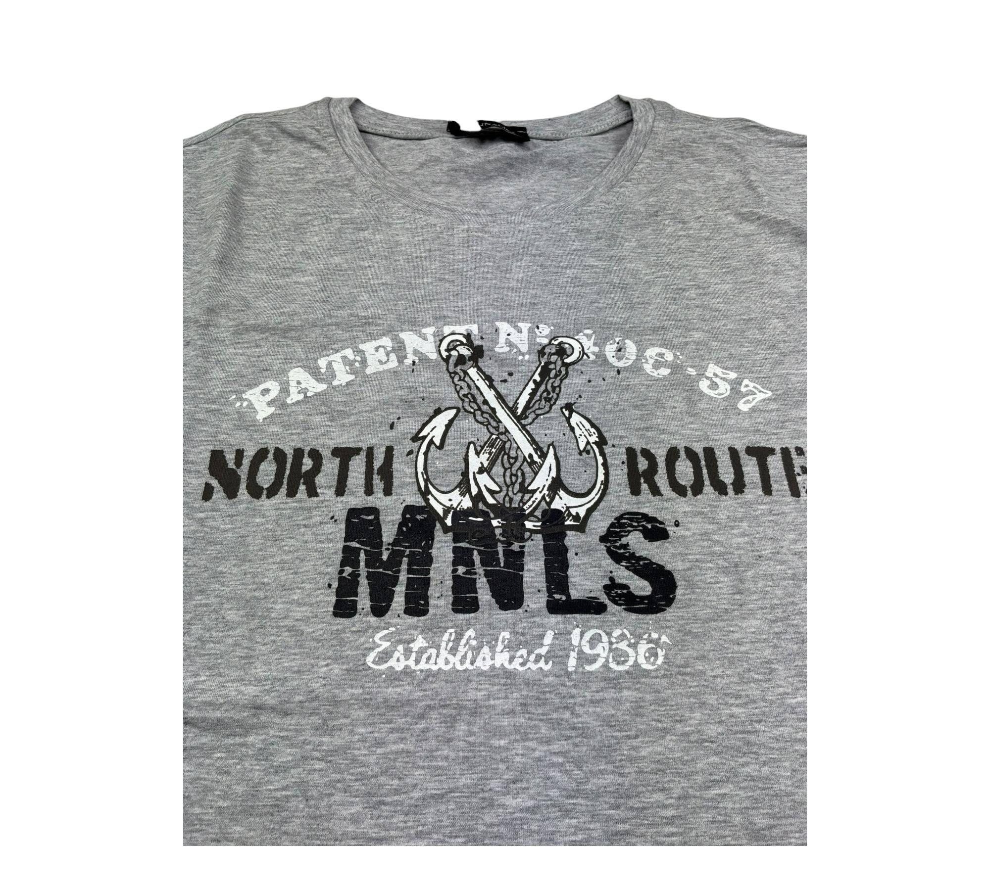 Monnalisa T-Shirt Girocollo Tinta Unita con Stampa per Bambino 255604 GRIGIO MONNALISA 