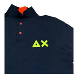 Sun68 Polo Mezza Manica Tinta Unita con Logo per Bambino POLS BLU SUN68 