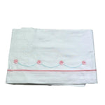 Isabel & Martinez Lenzuola Tinta Unita con Ricami per Neonata IM25N421 BIANCO ISABEL & MARTINEZ 