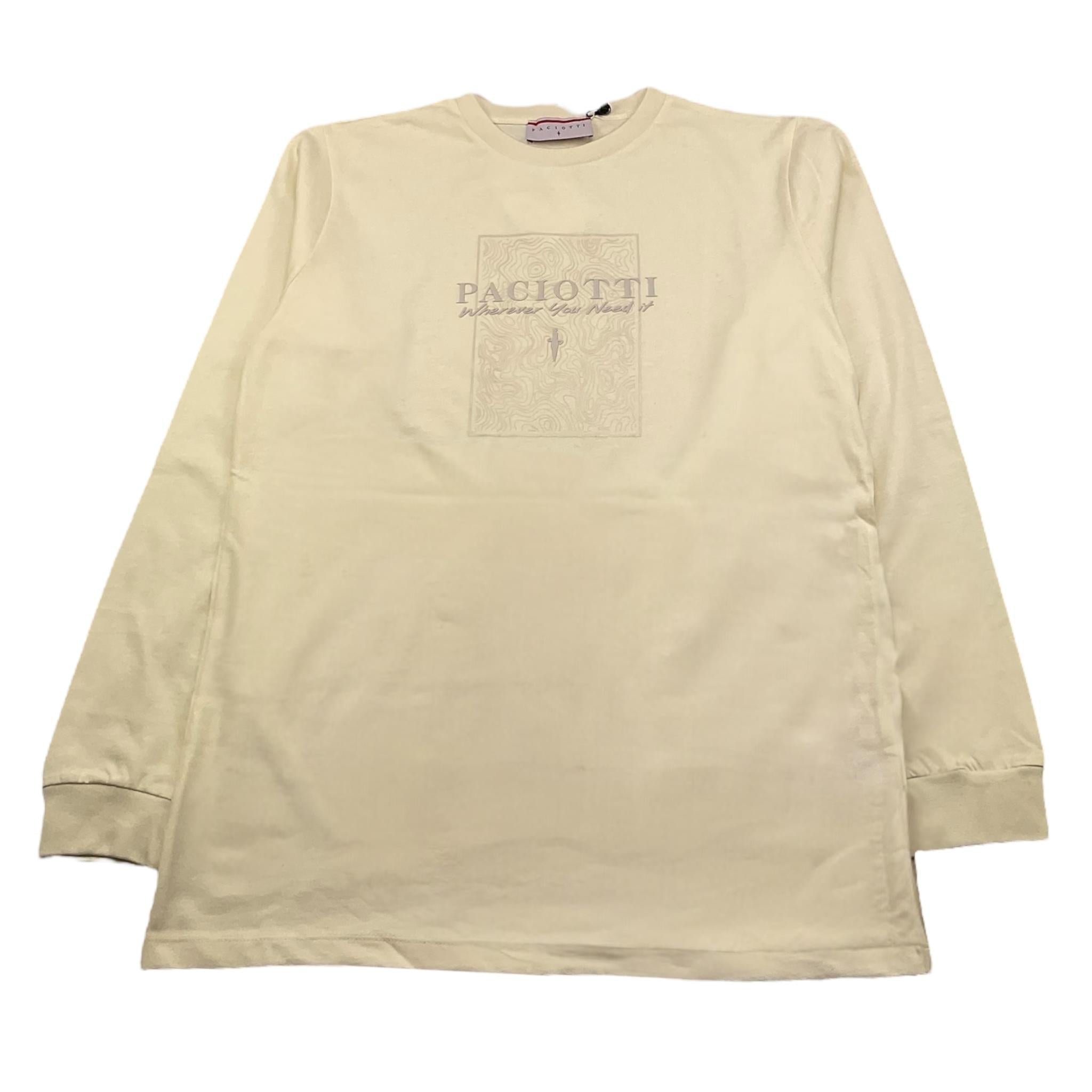 CESARE PACIOTTI shirt girocollo tinta unita con stampa Panna per Bambino TSP5362J PANNA CESARE PACIOTTI 