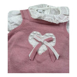 Marlu' Completo 2 Pezzi Camicia-Pagliaccetto per Neonata EB2630 ROSA/BIANCO MARLU' 