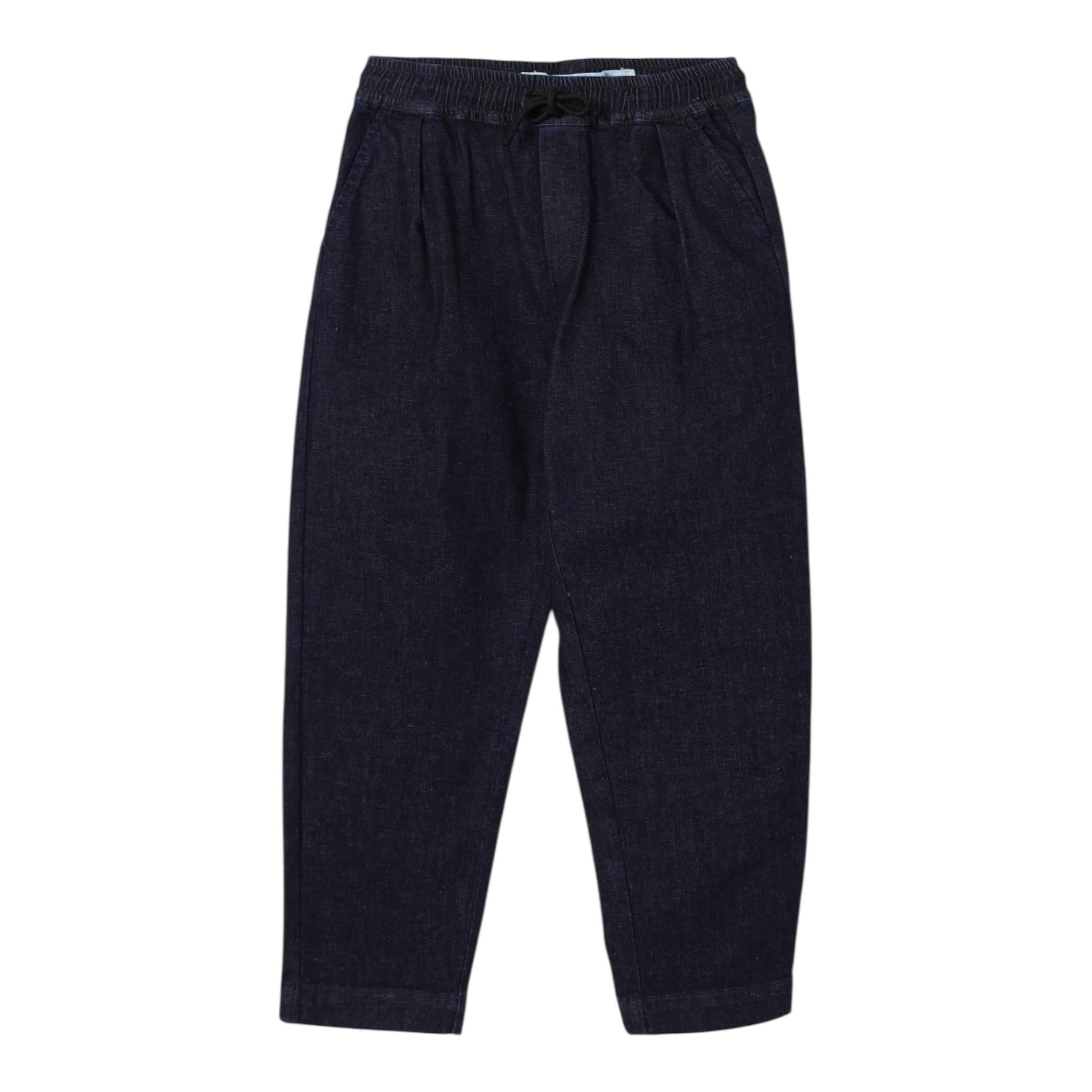 Aspesi Pantalone Tinta Unita con Elastico In Vita In Denim per Bambino S25050PLJ0050 BLU ASPESI 