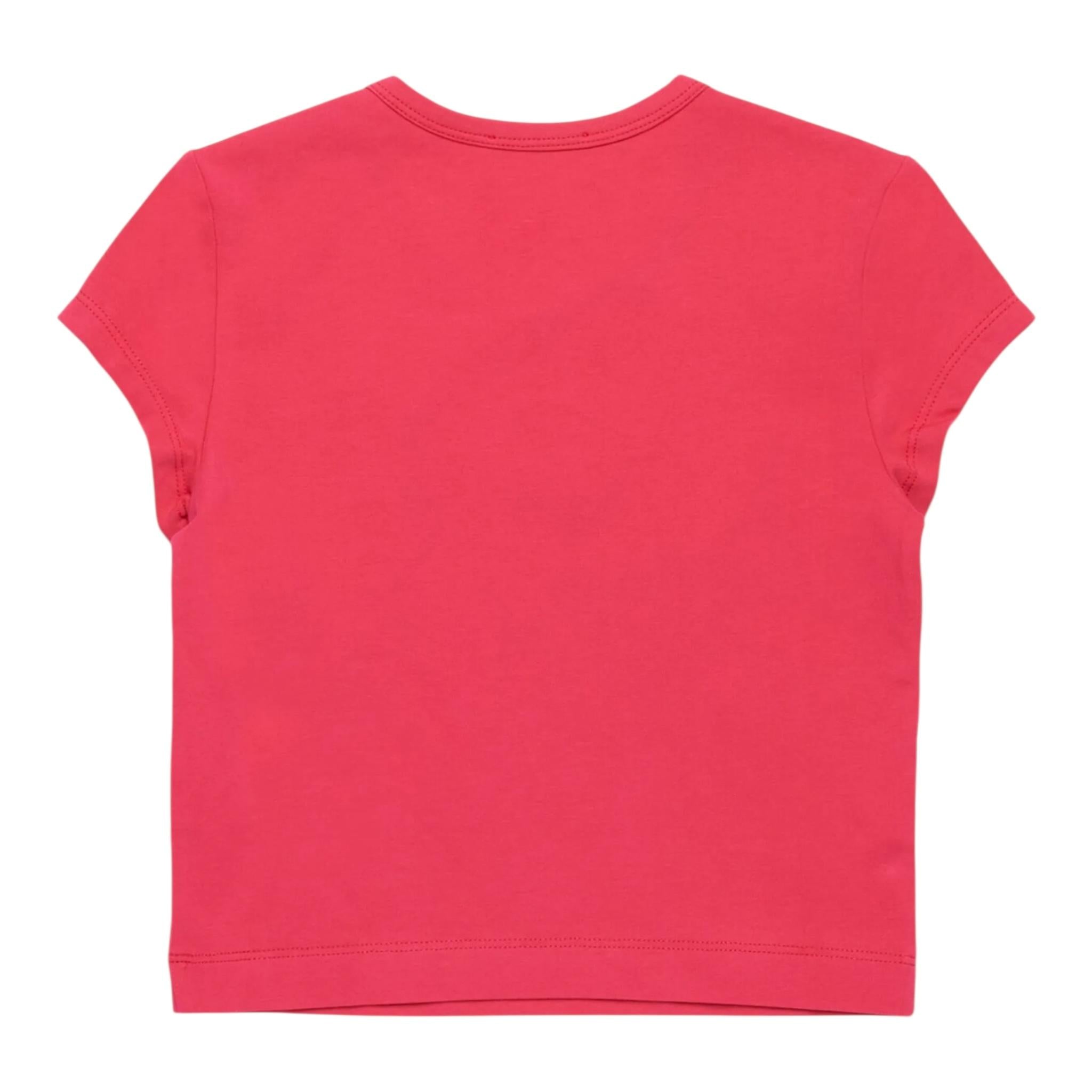Diesel T-Shirt Girocollo Tinta Unita con Logo per Bambina J01830 FUXIA DIESEL 