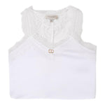 Twinset Top Tinta Unita con Ricami per Bambina 251GJ2454 BIANCO TWINSET 