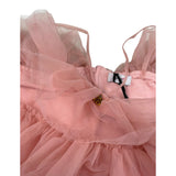 Pinko Abito Bretelline Tinta Unita In Tulle per Bambina KFTA004X ROSA PINKO 