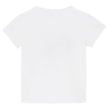 Liu Jo T-Shirt Girocollo Tinta Unita con Stampa E Brillantini per Bambina KA5093X BIANCO LIU JO 
