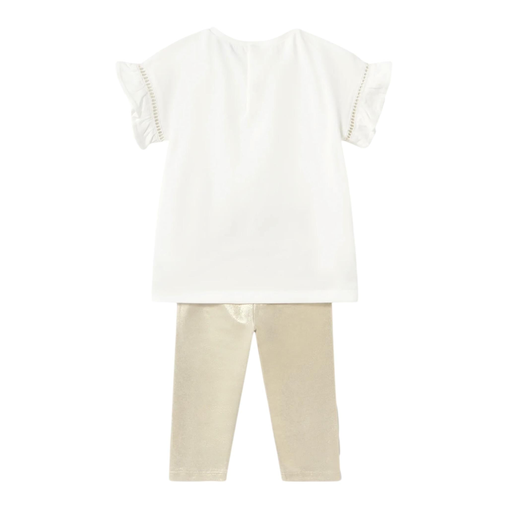 Mayoral Completo 2 Pezzi T-Shirt-Leggins per Neonata 173486 BIANCO MAYORAL 