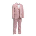 Antonio Notaro Completo 5 Pezzi Gilet-Giacca-Camicia-Papillions-Pantalone per Bambino BK7302 ROSA ANTONIO NOTARO 