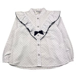 MIRANDA camicia manica lunga tinta unita microfantasia Bianco per Bambina 360250 BIANCO MIRANDA 