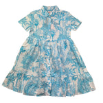 Saint Barth Abito Mezza Manica Tinta Unita Stampa Fantasia per Bambina MISSY BIANCO/AZZURRO SAINT BARTH 