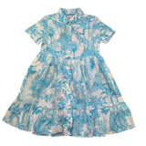 Saint Barth Abito Mezza Manica Tinta Unita Stampa Fantasia per Bambina MISSY BIANCO/AZZURRO SAINT BARTH 