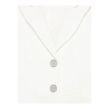 Monnalisa Tutina Tinta Unita Giromanica per Bambina 41E200 BIANCO MONNALISA 