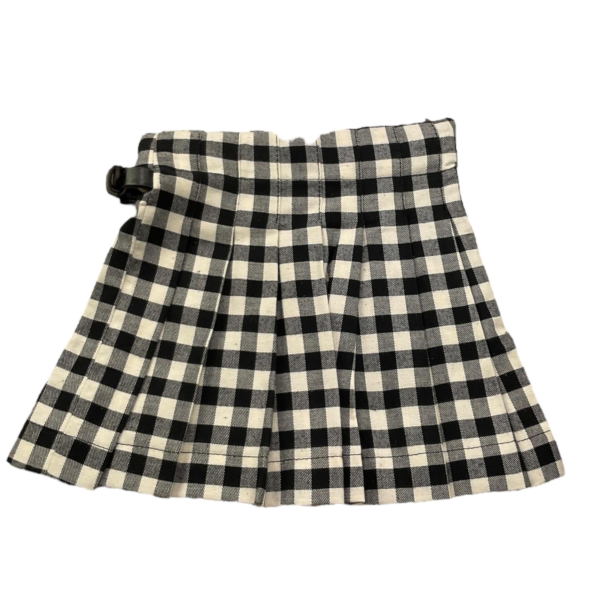 PICCOLA LUDO gonna stampa fantasia quadretti Bianco/nero per Neonata BS8WB078N BIANCO/NERO PICCOLA LUDO 